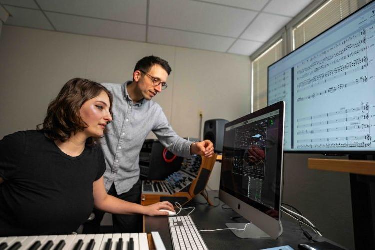 Prof. Andrew Conklin and Mary Denney '24