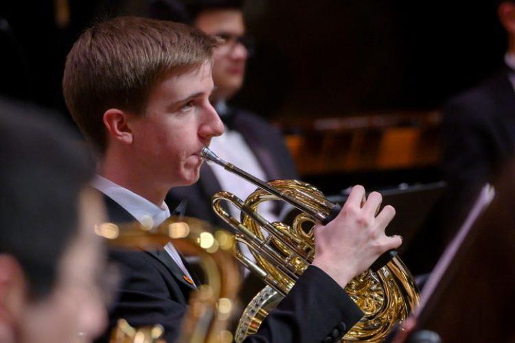 Braydon Ross tied for first in a national college horn competition