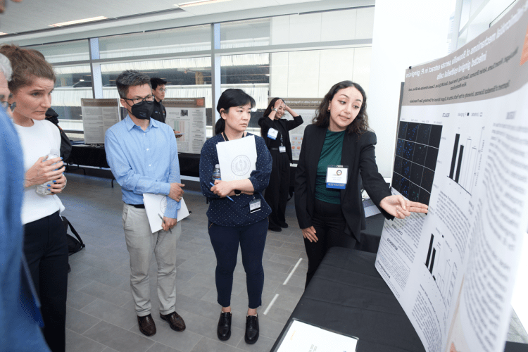 Students with poster