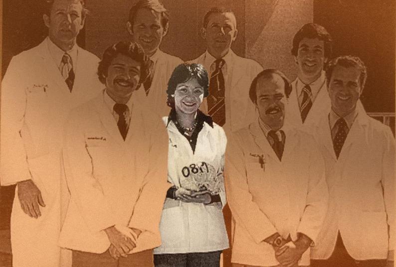 Dr. Maryse Aubert, pictured with her classmates in 1980, has created an endowed scholarship for dental students.